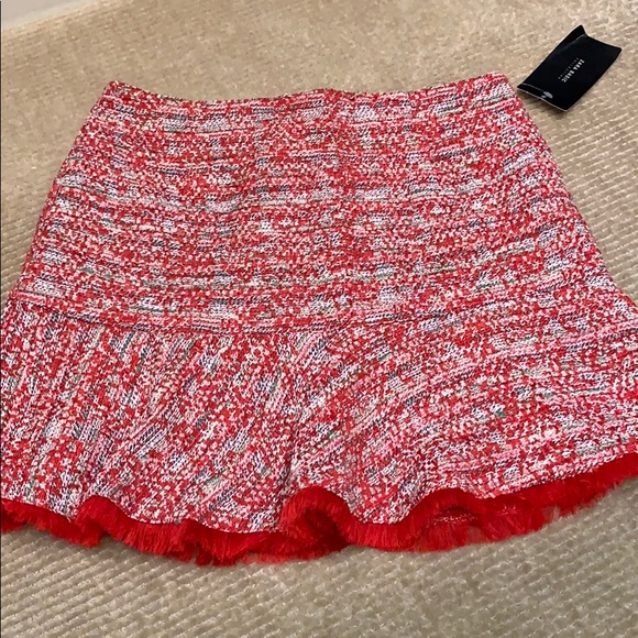 Zara Dresses & Skirts - Super cute red fringe Zara skirt